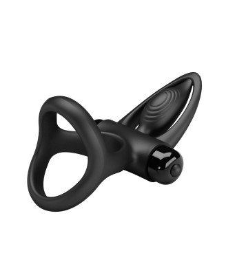 PRETTY LOVE - VIBRATION COCK RING Black, 10 vibration functions
