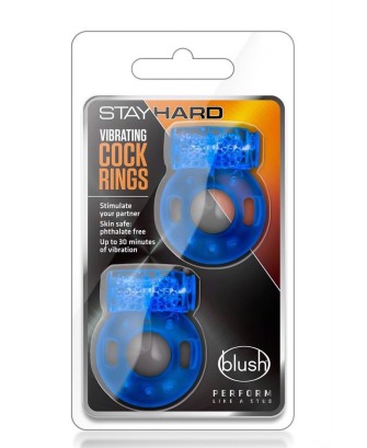 STAY HARD VIBRATING COCK RINGS 2PACK