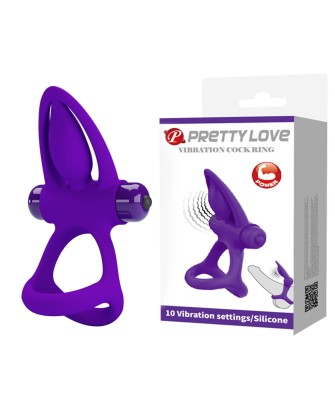 PRETTY LOVE - VIBRATION COCK RING, 10 vibration functions