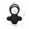 Power Clit Duo Silicone Cockring Black