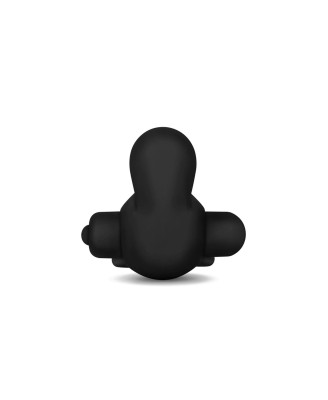 Power Clit Duo Silicone Cockring Black