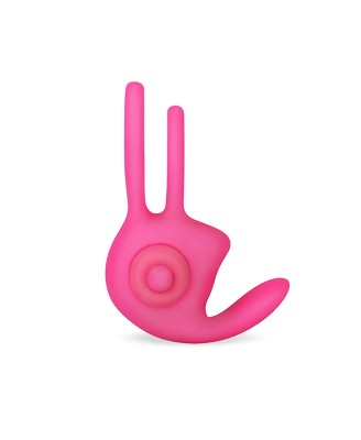 Power Clit Duo Silicone Cockring Pink