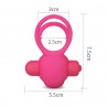 Power Clit Duo Silicone Cockring Pink