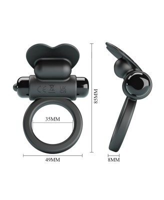 PRETTY LOVE - VIBRANT PENIS RING DEBONAIRE Black, 10 vibration functions