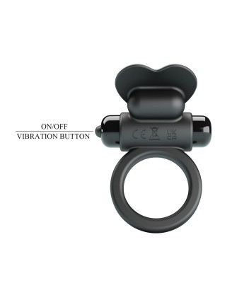 PRETTY LOVE - VIBRANT PENIS RING DEBONAIRE Black, 10 vibration functions