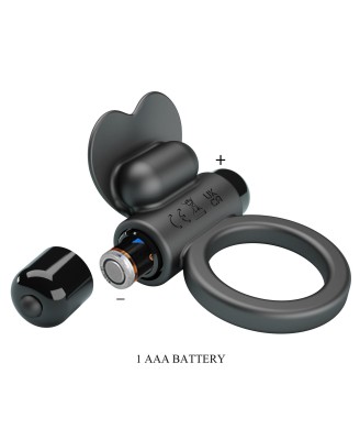 PRETTY LOVE - VIBRANT PENIS RING DEBONAIRE Black, 10 vibration functions