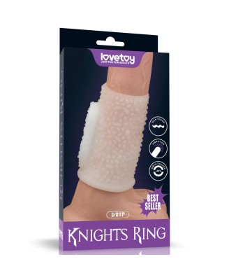 Vibrating Drip Knights Ring (White) - Wibrujący Pierścień Erekcyjny