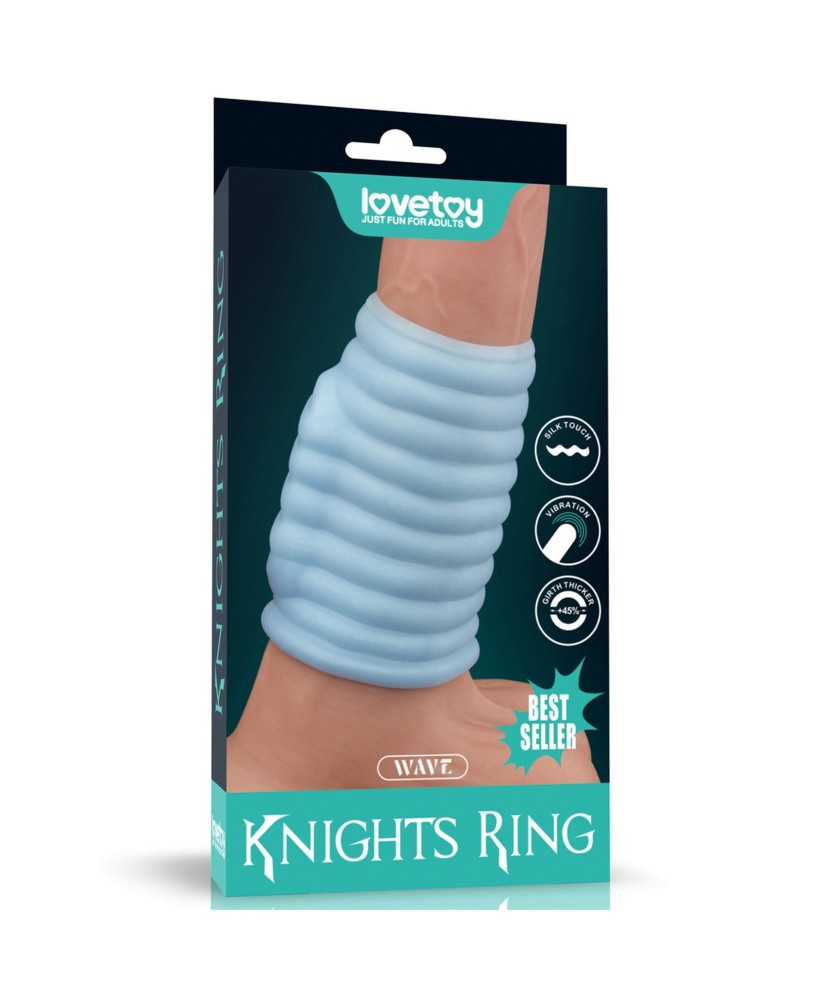 Vibrating Wave Knights Ring (Blue) - Wibrujący Pierścień Erekcyjny