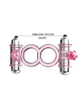 BAILE - BUNNY SNUGGLES COCK CLIT RING, 10 vibration functions