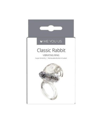 Pierścień- Me You Us Classic Rabbit Cock Ring Transparent