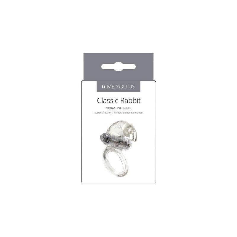 Pierścień- Me You Us Classic Rabbit Cock Ring Transparent