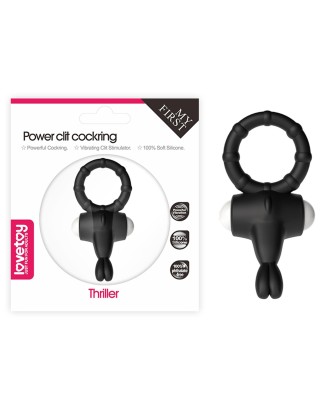 Power Clit Silicone Cockring Black