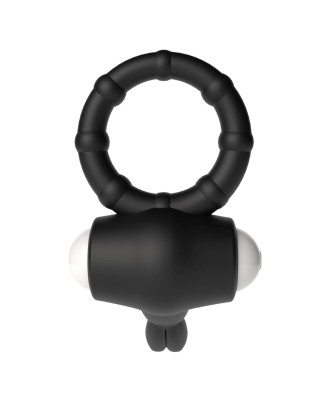 Power Clit Silicone Cockring Black