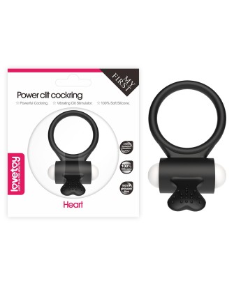 Power Clit Silicone Cockring Black