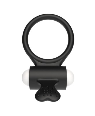 Power Clit Silicone Cockring Black
