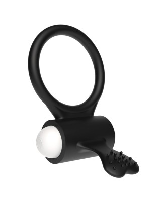 Power Clit Silicone Cockring Black
