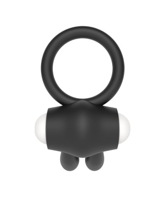 Power Clit Silicone Cockring Black