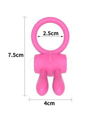 Power Clit Silicone Cockring Pink