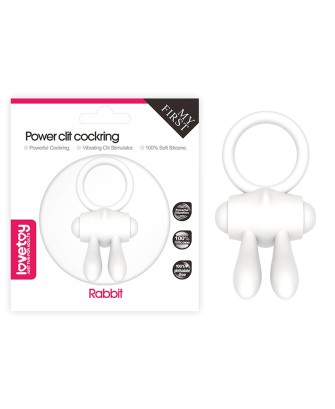 Power Clit Silicone Cockring White