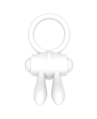 Power Clit Silicone Cockring White