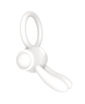 Power Clit Silicone Cockring White