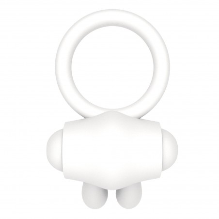 Power Clit Silicone Cockring White