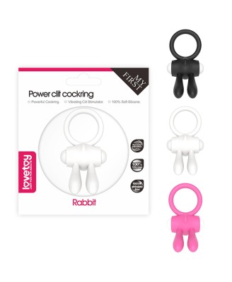 Power Clit Silicone Cockring White