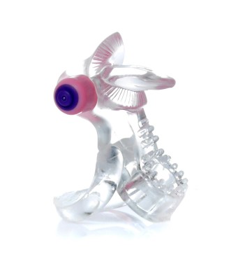 Pierścień-Tongue Vibro CockRing Clear