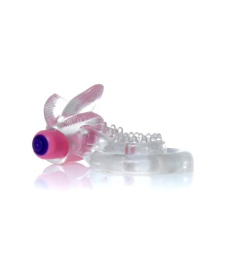 Pierścień-Tongue Vibro CockRing Clear