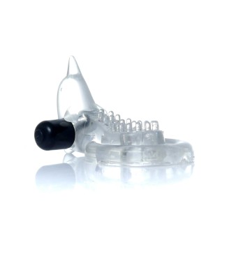 Pierścień-Dolphin Vibro CockRing Clear