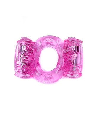 Pierścień-Vibrating CockRing Double Pink