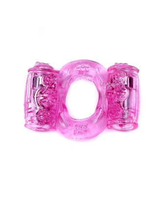 Pierścień-Vibrating CockRing Double Pink