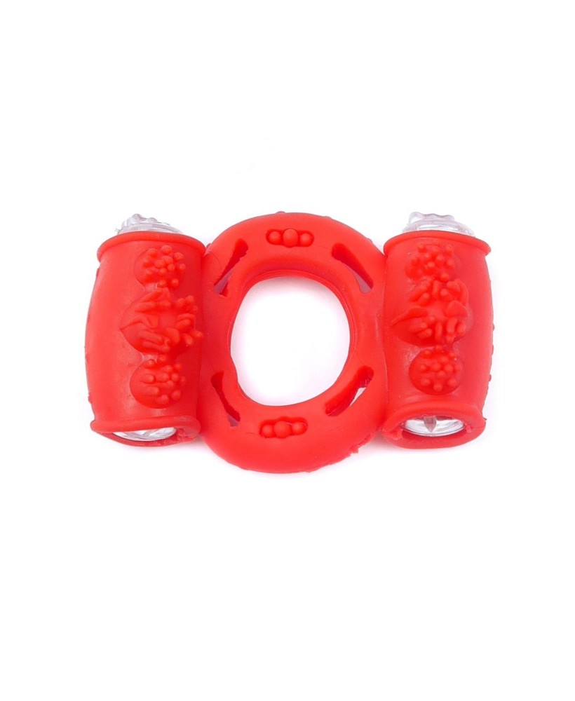 Pierścień-Vibrating CockRing Double Red