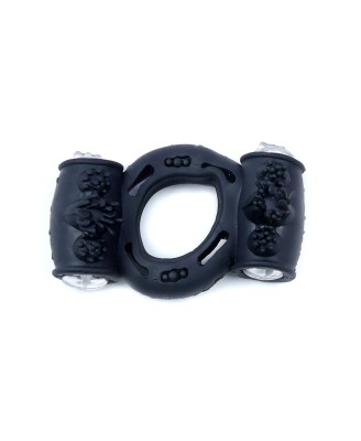 Pierścień-Vibrating CockRing Double Black