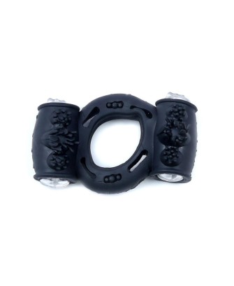 Pierścień-Vibrating CockRing Double Black