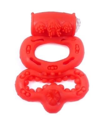 Pierścień-Vibrating CockRing Red