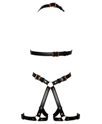 Bad Kitty Harness S/M - Różowa Uprząż Fetyszowa - BDSM