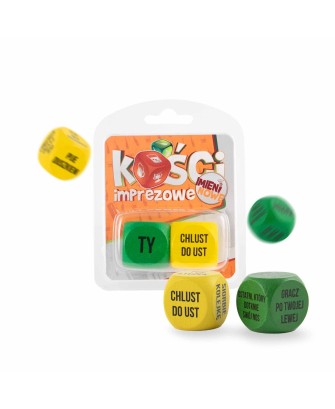 Zabawka - Kości imprezowe- imieninowe - różne kolory