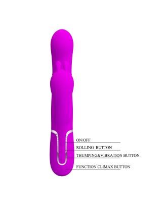 PRETTY LOVE - Cammy Purple, Twinkled Tenderness, 7 thumping functions 7 vibration functions 4 rolling functions
