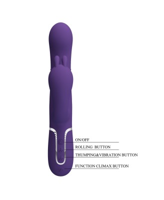 PRETTY LOVE - Cammy Dark Purple, Twinkled Tenderness, 7 thumping functions 7 vibration functions 4 rolling functions