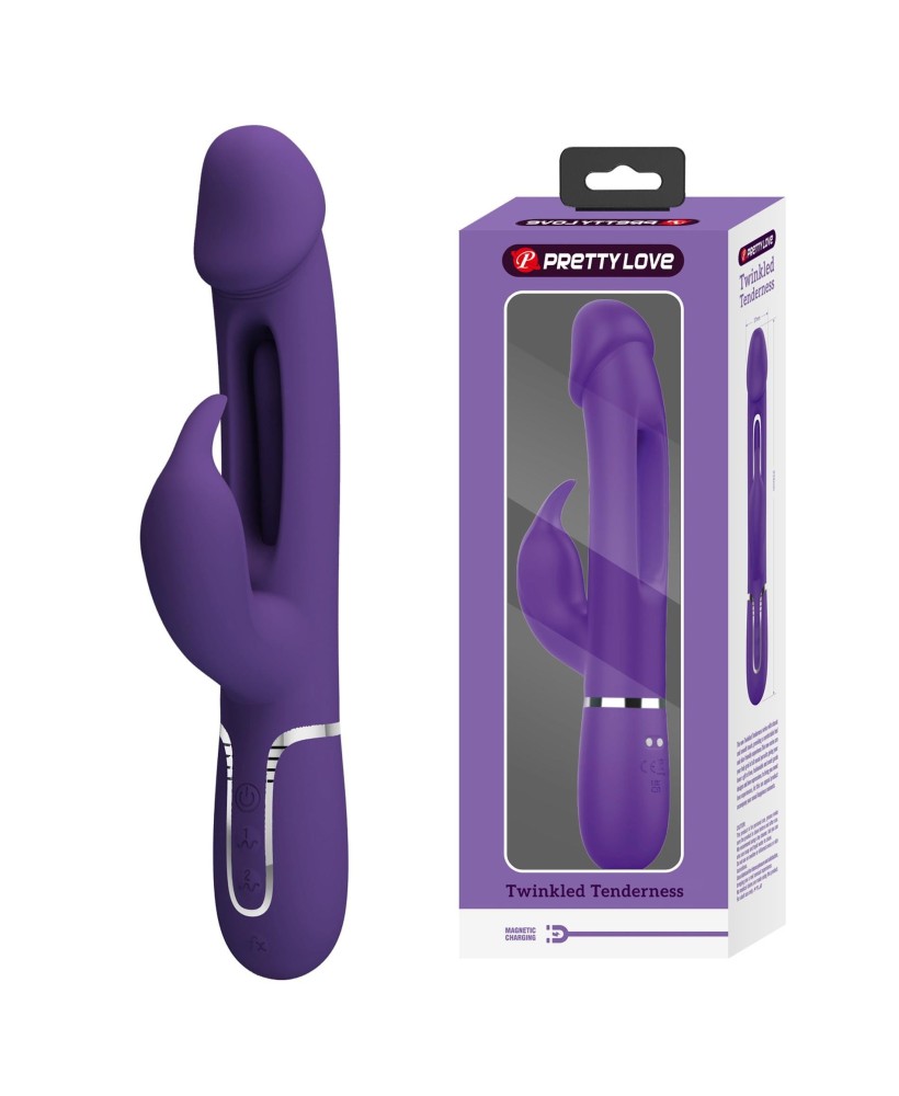 PRETTY LOVE - Kampas dark Purple, 7 vibration functions 4 licking settings