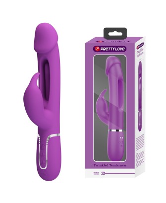 PRETTY LOVE - Kampas Purple, 7 vibration functions 4 licking settings