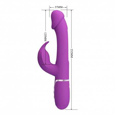 PRETTY LOVE - Kampas Purple, 7 vibration functions 4 licking settings