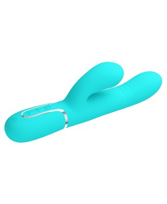 PRETTY LOVE - Mariana light blue, 7 vibration functions, 7 thrusting settings, 4 rolling functions, 4 nodding functions