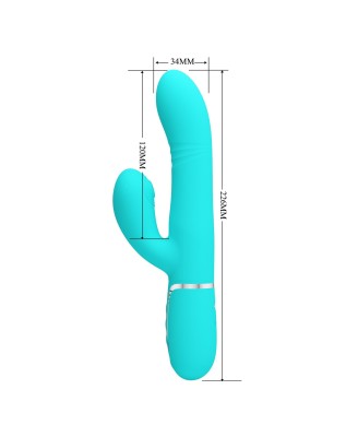 PRETTY LOVE - Mariana light blue, 7 vibration functions, 7 thrusting settings, 4 rolling functions, 4 nodding functions
