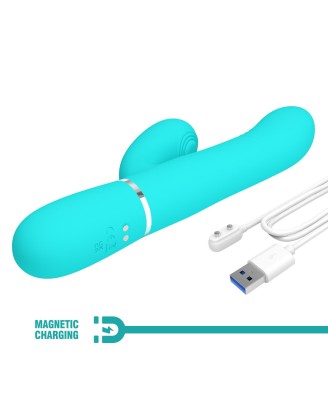 PRETTY LOVE - Mariana light blue, 7 vibration functions, 7 thrusting settings, 4 rolling functions, 4 nodding functions
