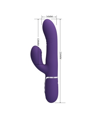 PRETTY LOVE - Mariana dark purple, 7 vibration functions, 7 thrusting settings, 4 rolling functions,4 nodding functions