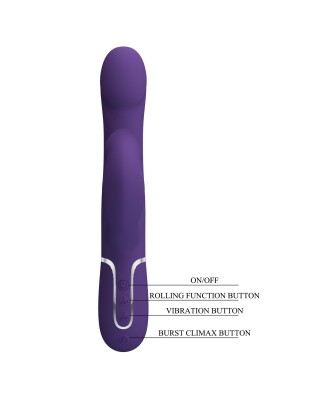 PRETTY LOVE - Falin dark Purple, 7 vibration functions 4 rolling functions Memory function