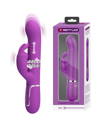 PRETTY LOVE - Coale Purple, 7 vibration functions 4 rotation functions 4 thrusting settings