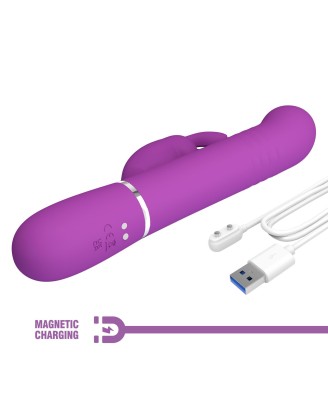 PRETTY LOVE - Coale Purple, 7 vibration functions 4 rotation functions 4 thrusting settings